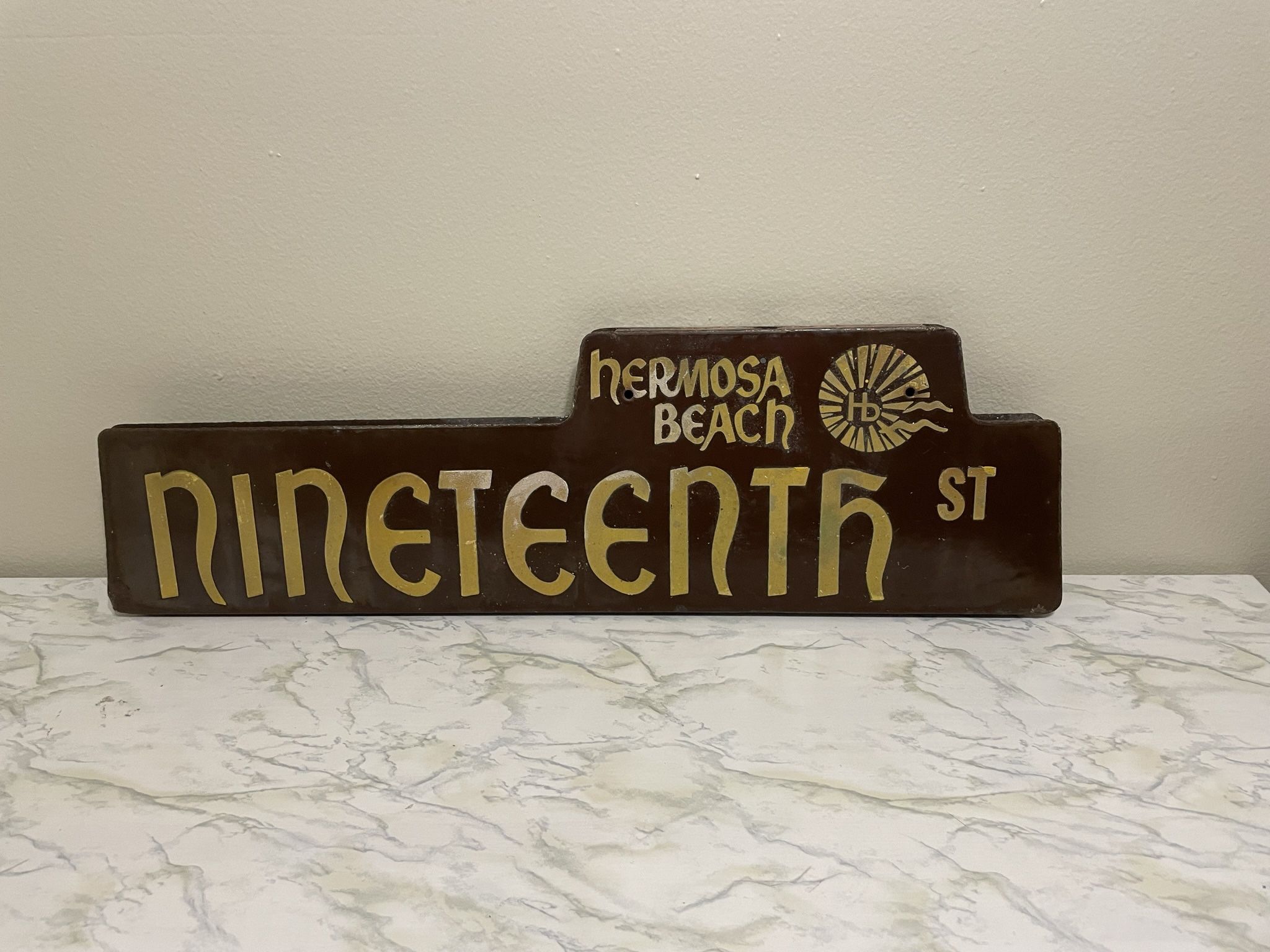 Retired Hermosa Beach Nineteenth St. Street Sign