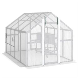 Outdoor Wooden Chicken Coop Large Hen House Poultry Habitat Pet Hutch Run Cage ,weather proof PVC net with Nesting Boxes