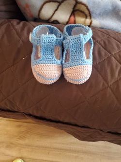 Zapatos Para Bebe Tejido A Mano