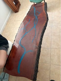 Resin wood coffee table