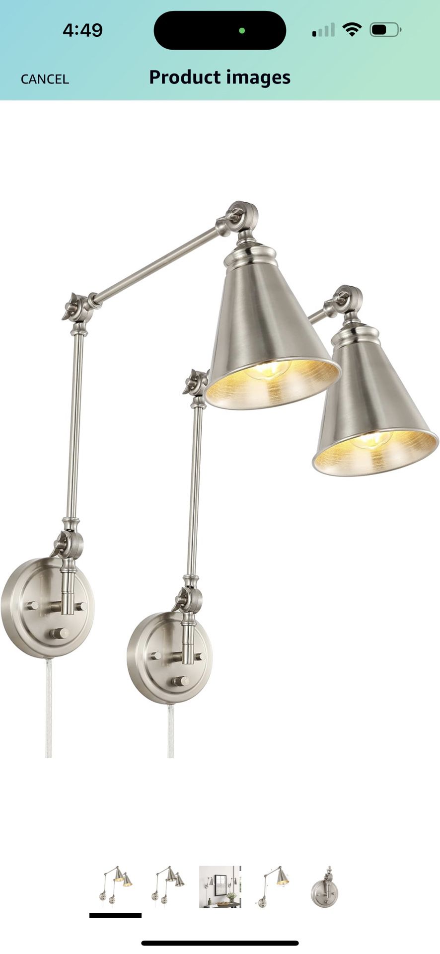 Wingbo Swing Wall Lamp Set Modern Adjustable , Sconces 