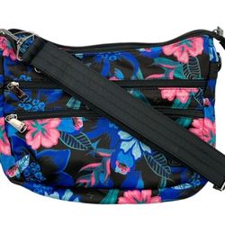 Lug Medium Crossbody Slider FS Resort Floral Bag Medium NWT Blue Pink