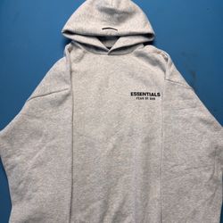 Fear Of God Essentials Fleece Hoodie “Light Heather Gray”