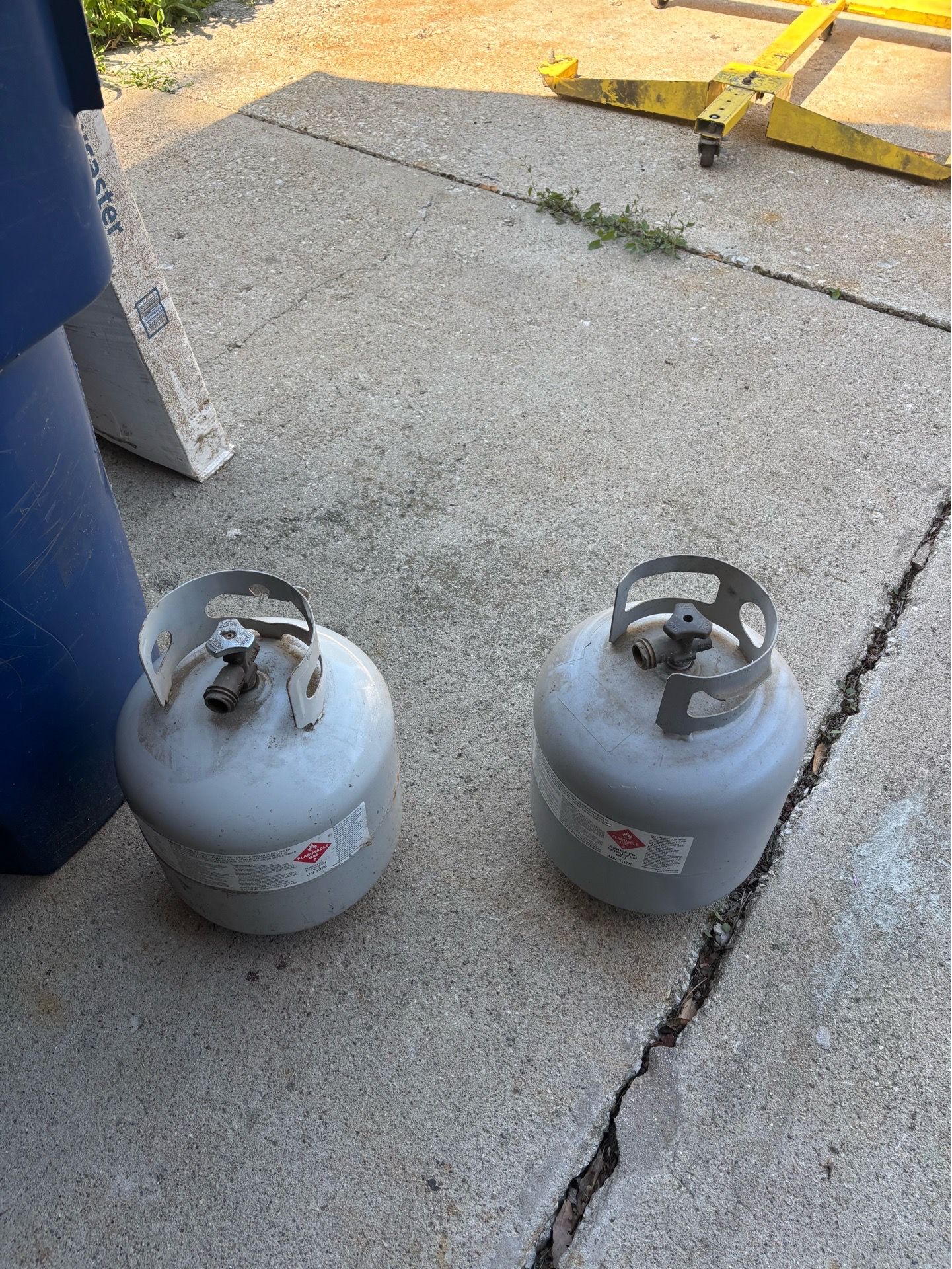 Empty propane tanks