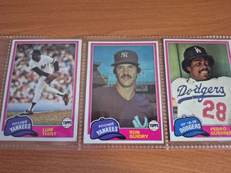 1981 Topps Tiant, Guidry, Guerrero