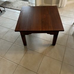 Solid wood accent table