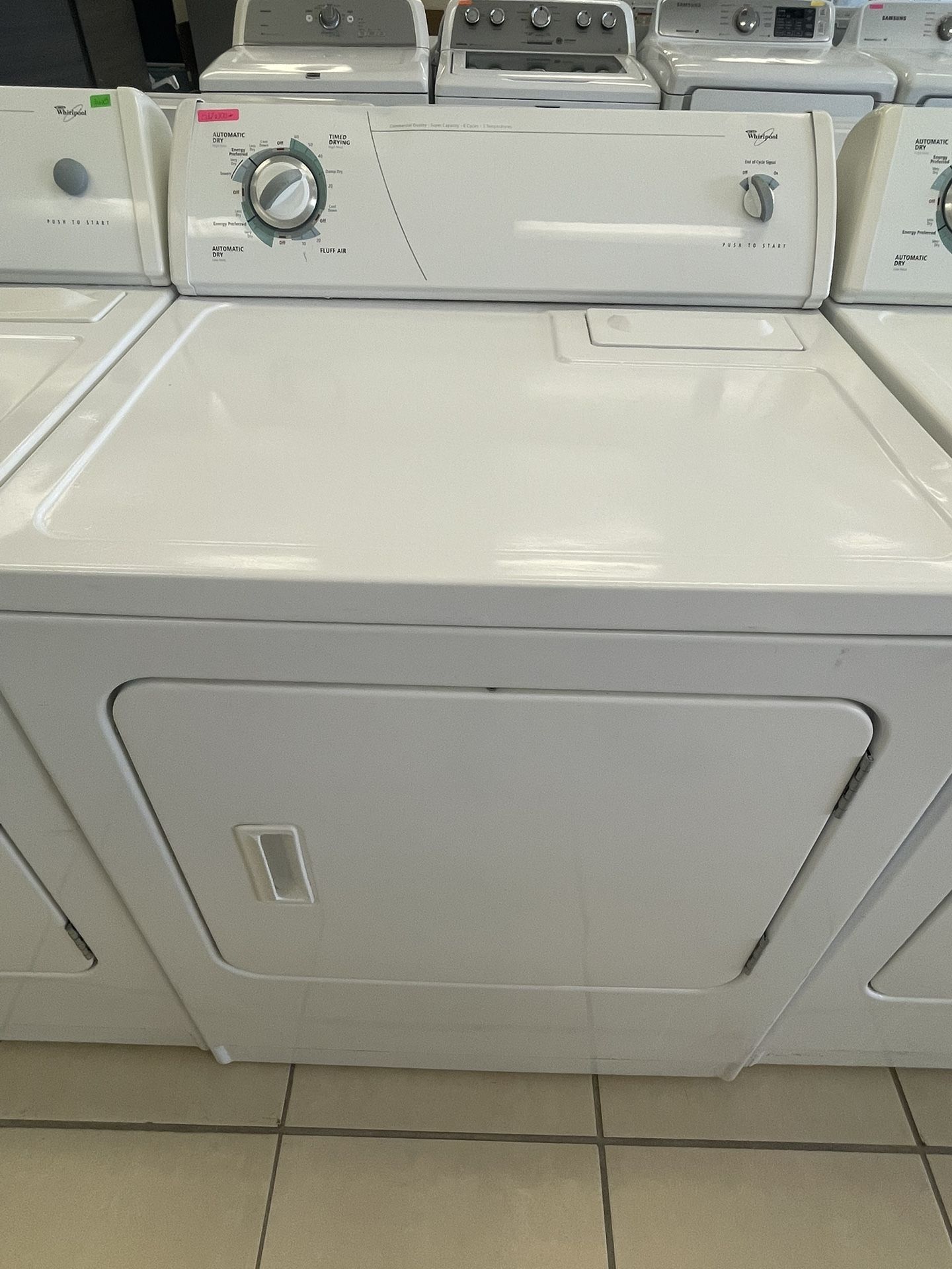 WHIRLPOOL REGULAR DRYER WHITE