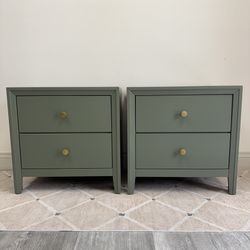 Beautiful pair Of Green Modern Nightstands