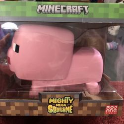 MINECRAFT MIGHTY MEGA SQUISHME PIG TOY NEW