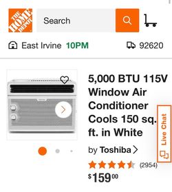 Toshiba 5,000 BTU AC air conditioner