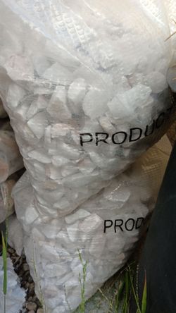 White crushed marble landscaping Rock .75"- 1.25" & 1" -3".