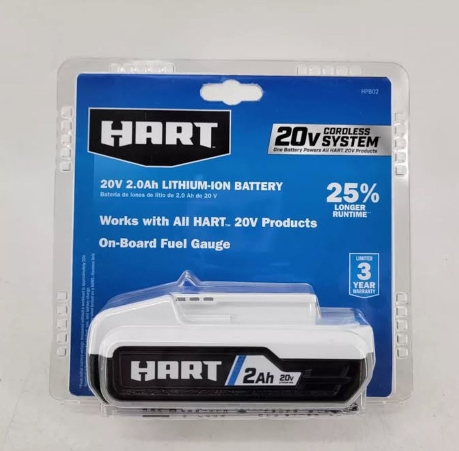 NEW NEVER USED IN BOX NEW Hart 20V 2.0Ah Lithium-Ion Battery HPB02 - NEW SEALED