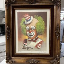 Vintage Harpo The Clown Numbered And Signed Lithograph picture 