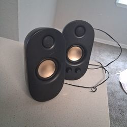 Speakers With Aux , Color Black 
