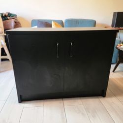 Cabinet Stand Ample Storage (Black) 38" x  29"