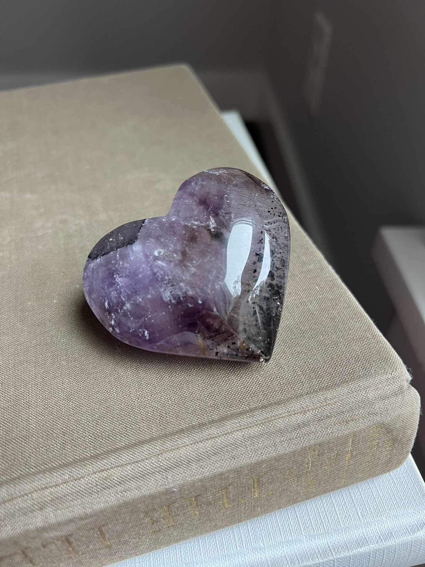 Gemstone Amethyst Heart ( firm on price )