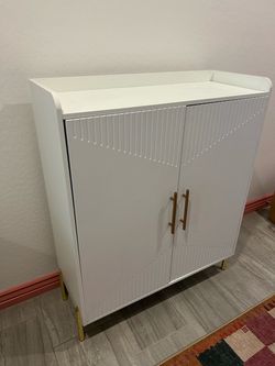 White 5-Tier Shoe Cabinet