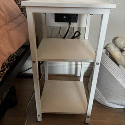 2 Side Tables With Outlets 