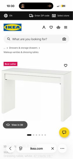 White vanity Drawer