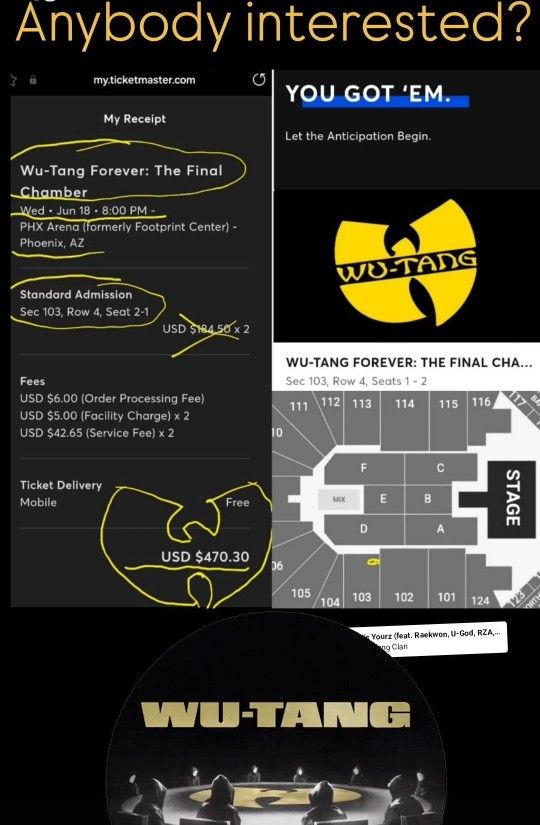 Wu TANG Tickets