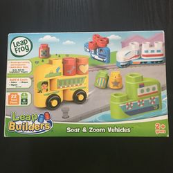 Leap Frog Leap Builders Soar & Zoom Vehicles Build & Learn 22 PCS NEW opened box