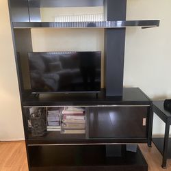 TV Stand Entertainment Center with Shelves