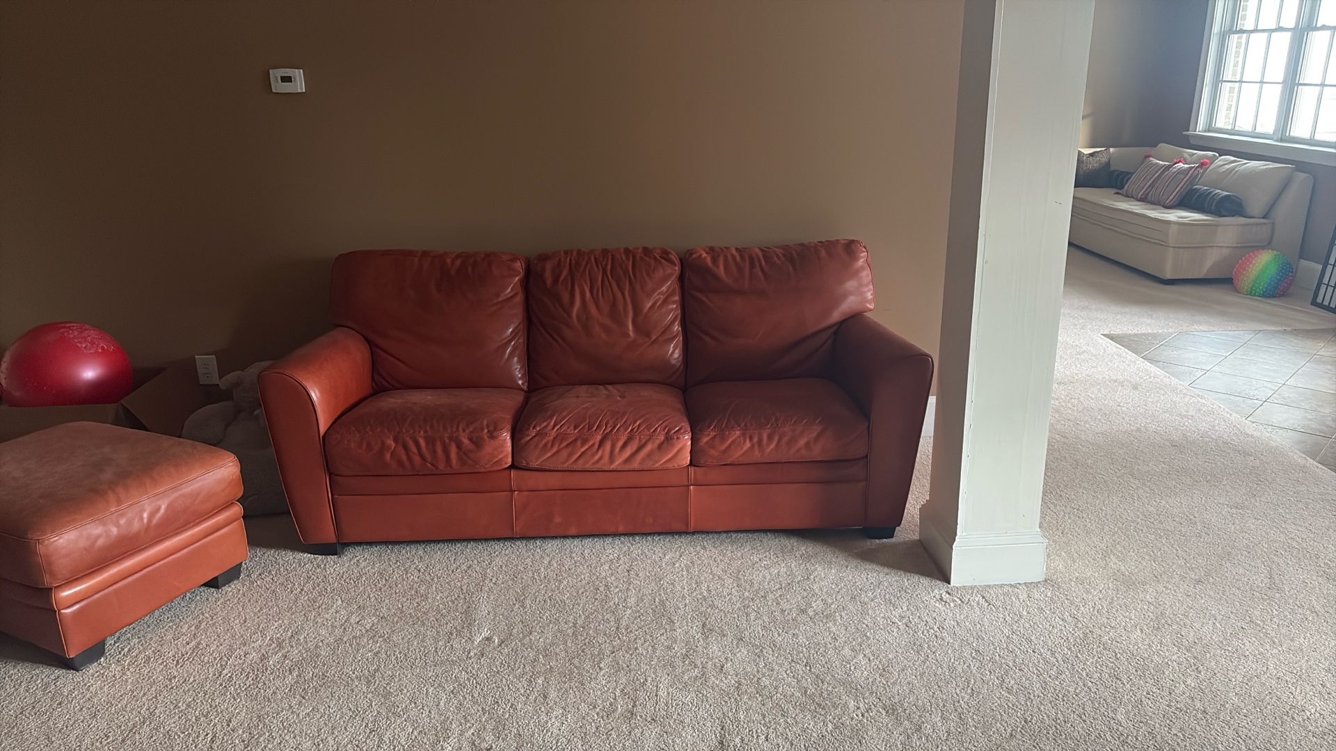 Red Leather Couch