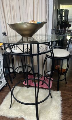 Dining bar table set of 3