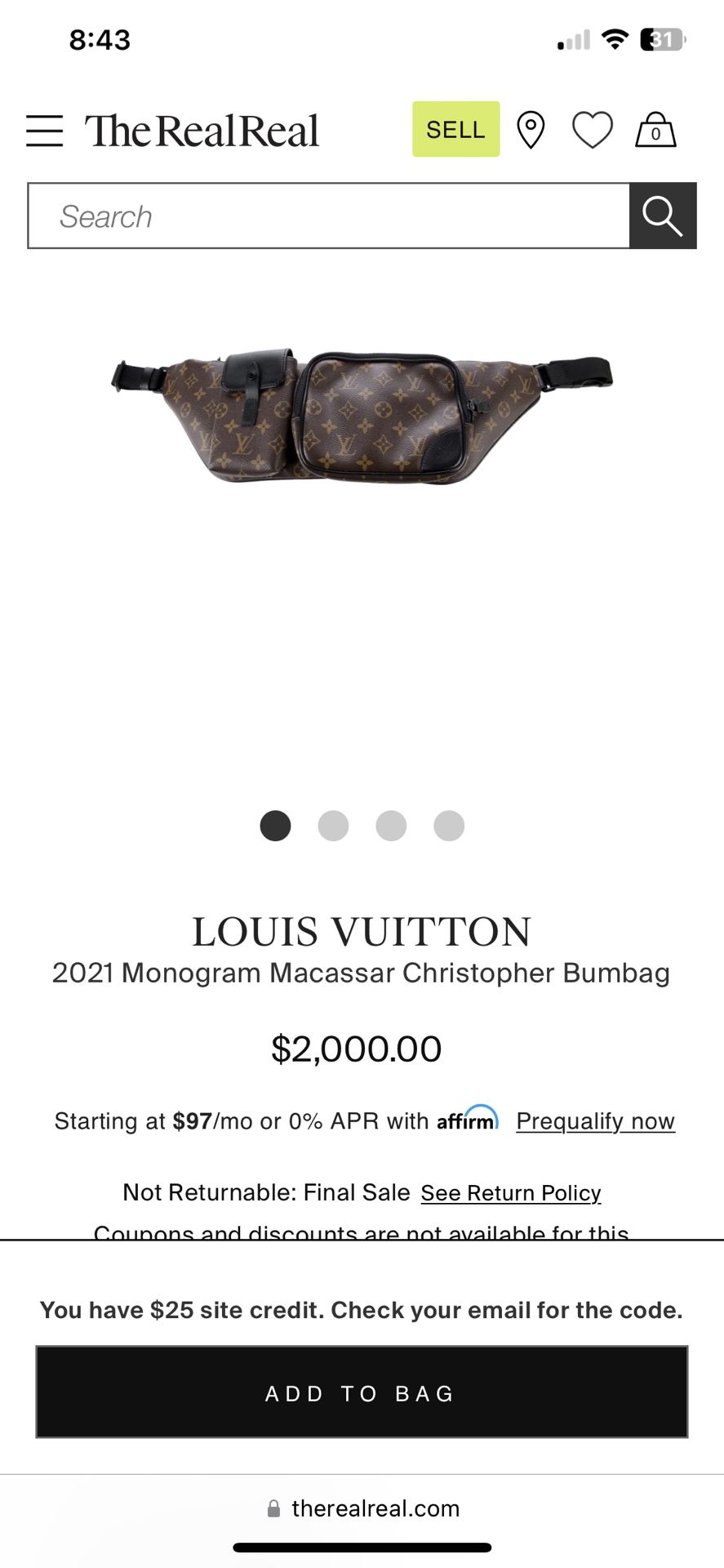 Louis Vuitton pre-owned Macassar Christopher Bumbag - Farfetch