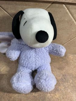Hallmark Snoopy Plush in Purple Fleece Bunny Outfit