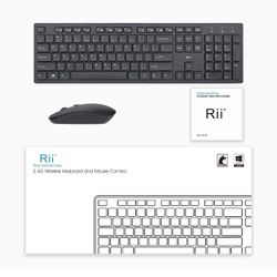 Rii Standard Office Wireless Keyboard And Mouse Combo for Office /Gaming/Travel

Quickview
The quiet wireless office keyboard features 12 easy-to-reac