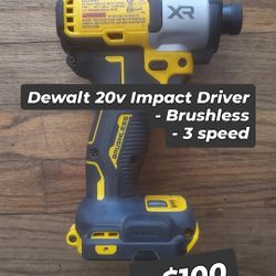 Dewalt Brushless 20v XR Impact Driver 