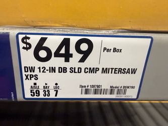 Dewalt DWS780 12” sliding compound miter saw