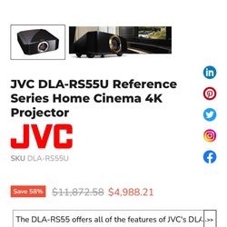 JVC DLA-RS55U Home Theater Projector 