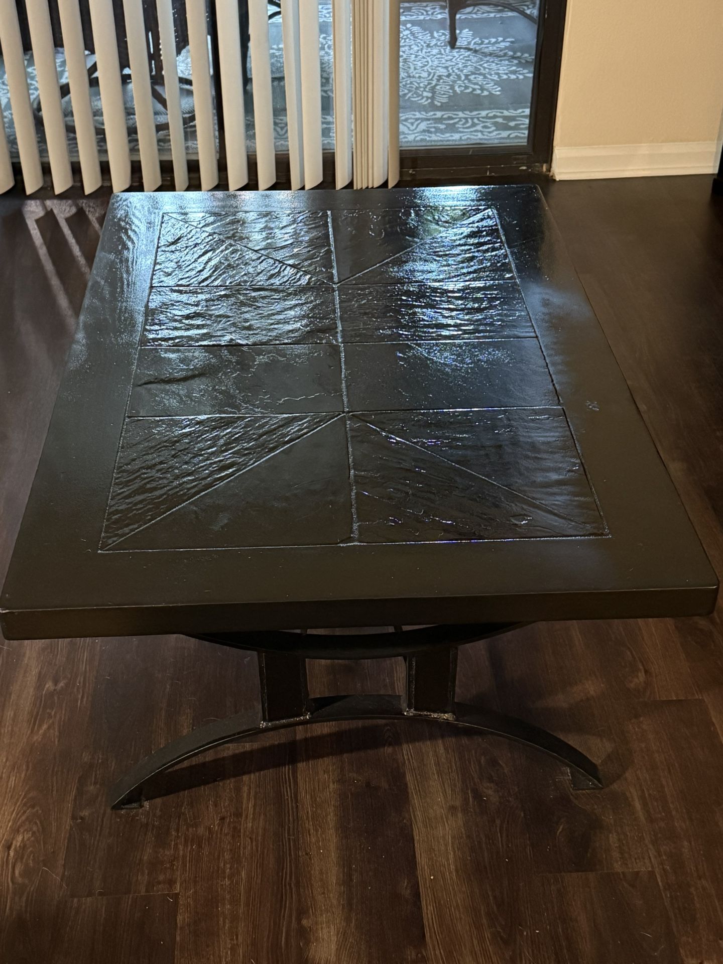 Black Solid Wood 3 Piece Coffee Table, Sofa Table and 1 End Table
