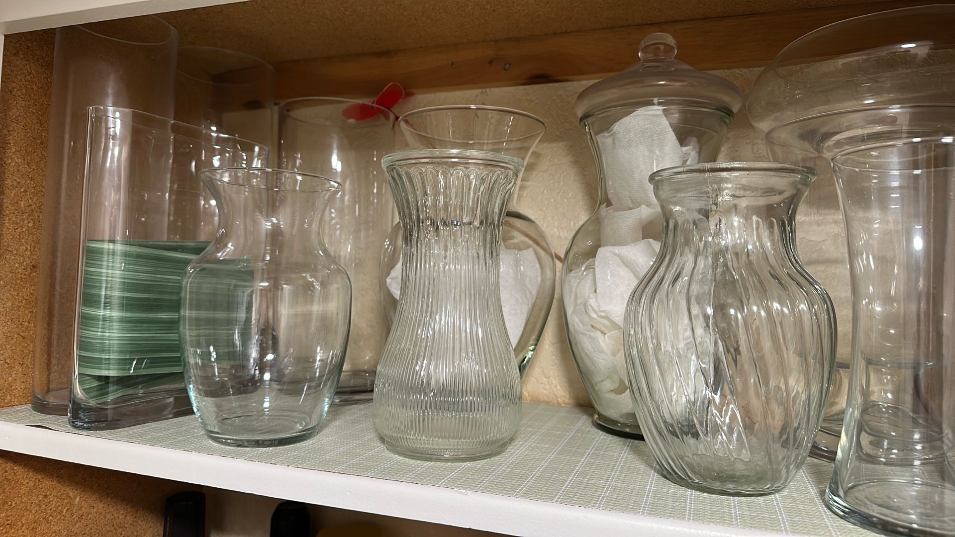 13 Glass Vases Varying Sizes Large, Medium,Small $36