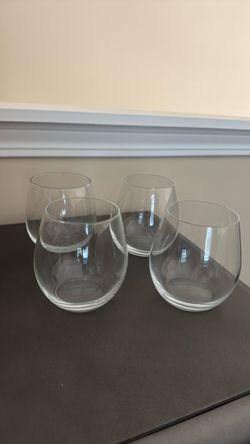 Set of 4 Stemless Wine Glasses