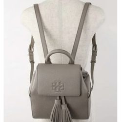 BRAND NEW Tory Burch Thea Mini Leather Backpack French Gray