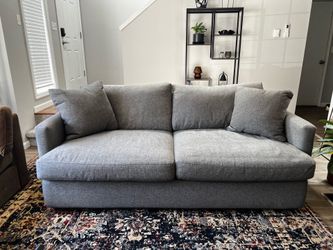 Modern Gray Wayfair Sofa | 84” Wide | Deep Seats | Great Condition