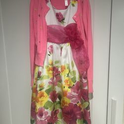 Beautiful Dress With Cardigan Size 10