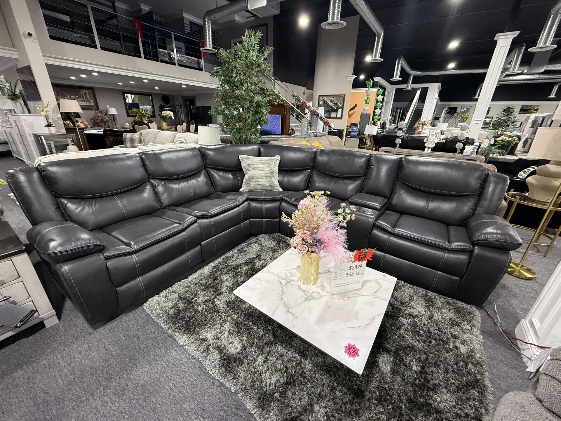 Power Recliner Sectional 