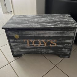 Badger Basket Vintage Gray Solid Wood Rustic Toy Box