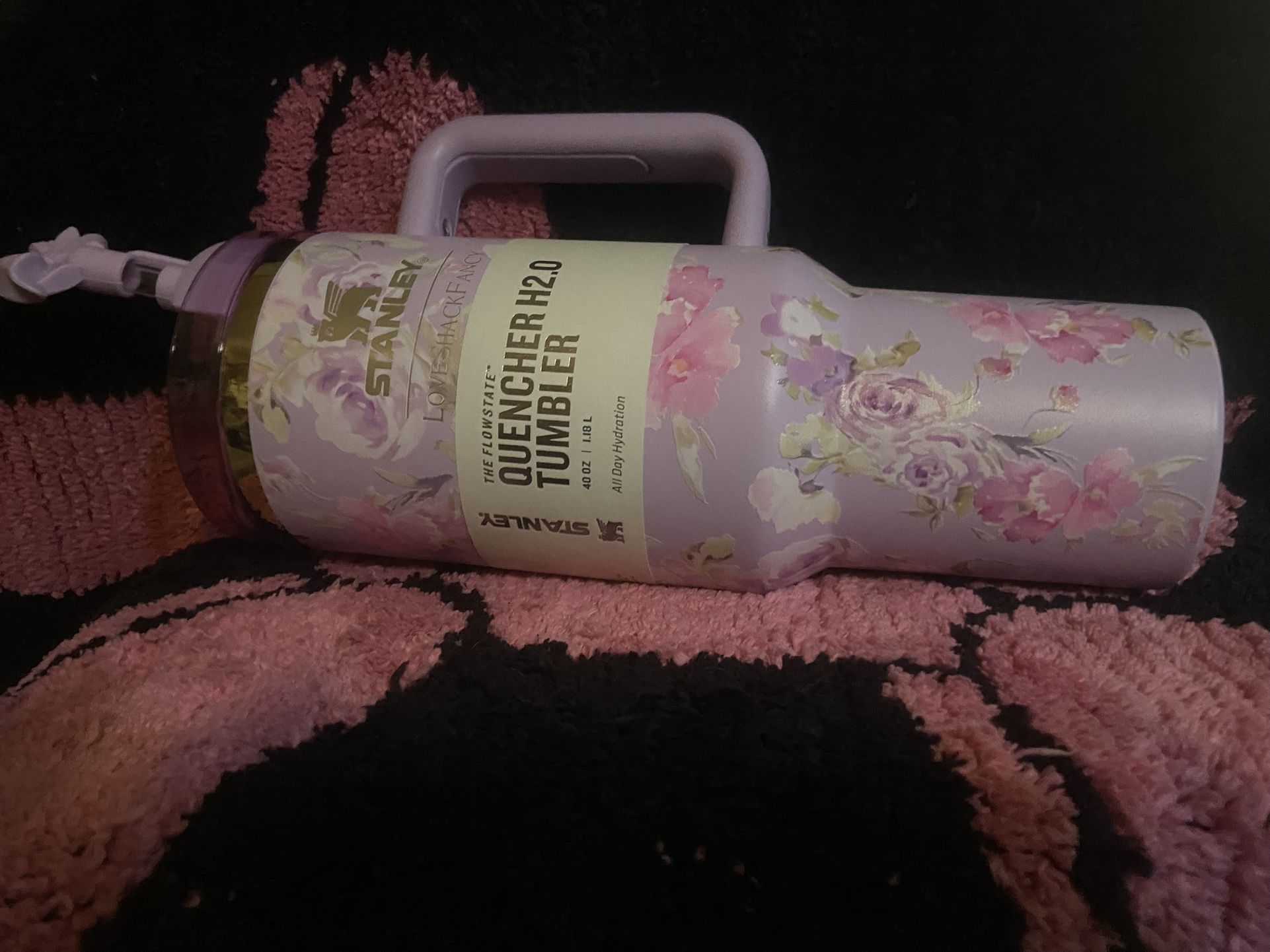 Brand New Without Box Stanley Quencher H2.0 Tumbler - Floral Lavender
