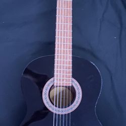 Black Acoustic Guitar + Carrying Bag