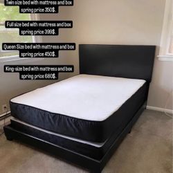 Brand New Complete Bed With Orthopedic Mattress For $349