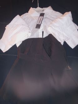 Two-Tone Mini Dress with Tags