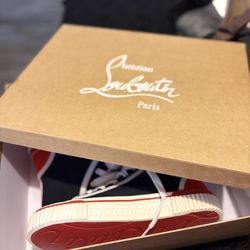 christian louboutin pedro flat toile/olona/GG marine/loubi