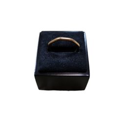 Size 7 Gold Toned Octagon Ring