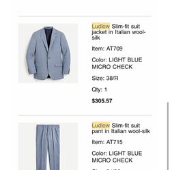 J Crew Ludlow Suit - Won Once 