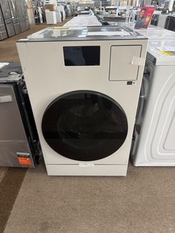 Samsung Bespoke AI 5.3 cu. ft. All-in-One Vented Washer/Dryer Combo (WD90F53AVY, Ivory)